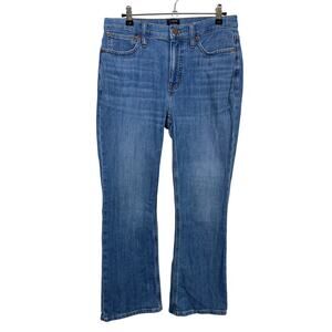 J. Crew Factory Flare Crop Jeans Womens 27 Blue Mid Rise All-Day Stretch